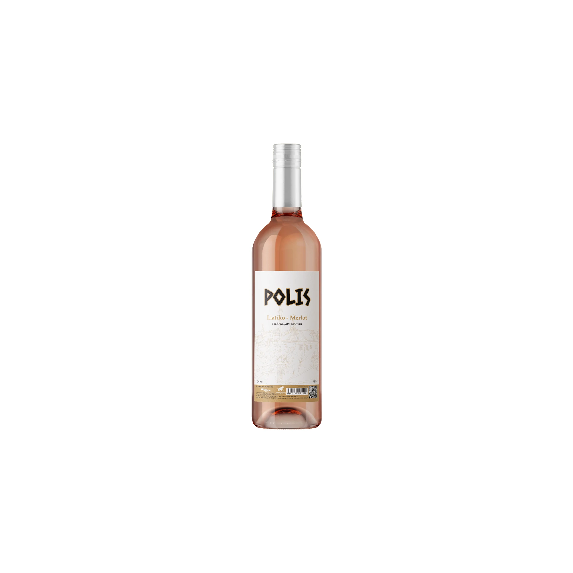 71150 ΚΡΑΣΙ POLIS 750ml ΡΟΖΕ ΗΜΙΓΛΥΚΟΣ ΟΙΝΟΣ - Image 1